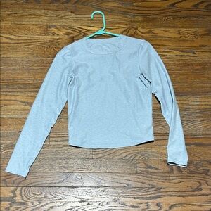 FLX Light Blue Long Sleeve Crop Top